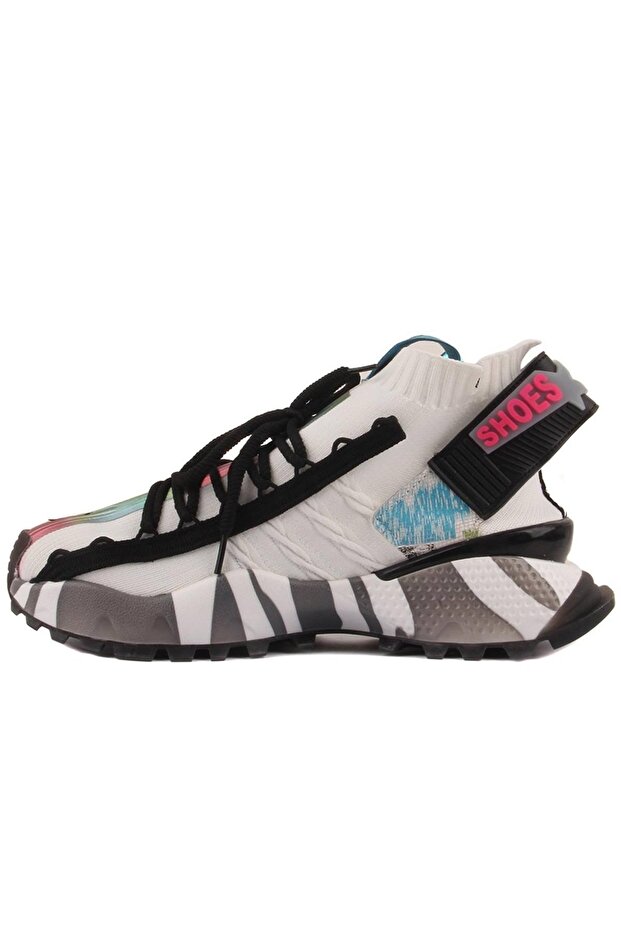 Kadın Kalın Taban Triko Sneaker - 4