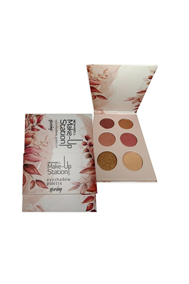 New Well Eyeshadow 6 Renkli Far Paleti Spring - Hafif Simli