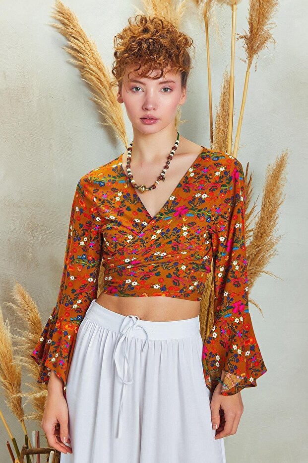 Ispanyol Kol Crop Bluz - 3