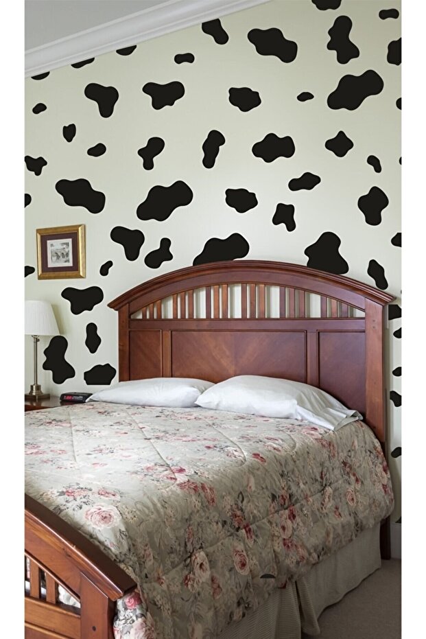 Cow Pattern Decorative Self Adhesive Sticker 100 Pieces