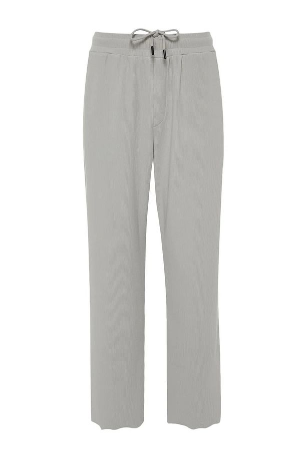 Limited Edition Taş Straight Fit Dokulu Gizli Kordonlu Tek Parça Eşofman Altı TMNSS23EA00013 - 7