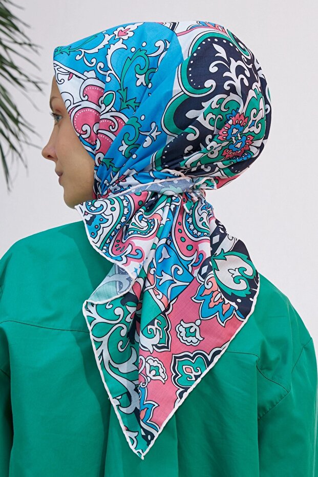 Vintage Pattern Thin Cotton Scarf - 2