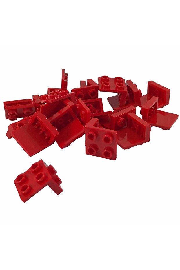 Original Creator Moc Accessory Connection Part Bracket 1 X 2 - 2 X 2 Red 8 Pieces Will Be Sent