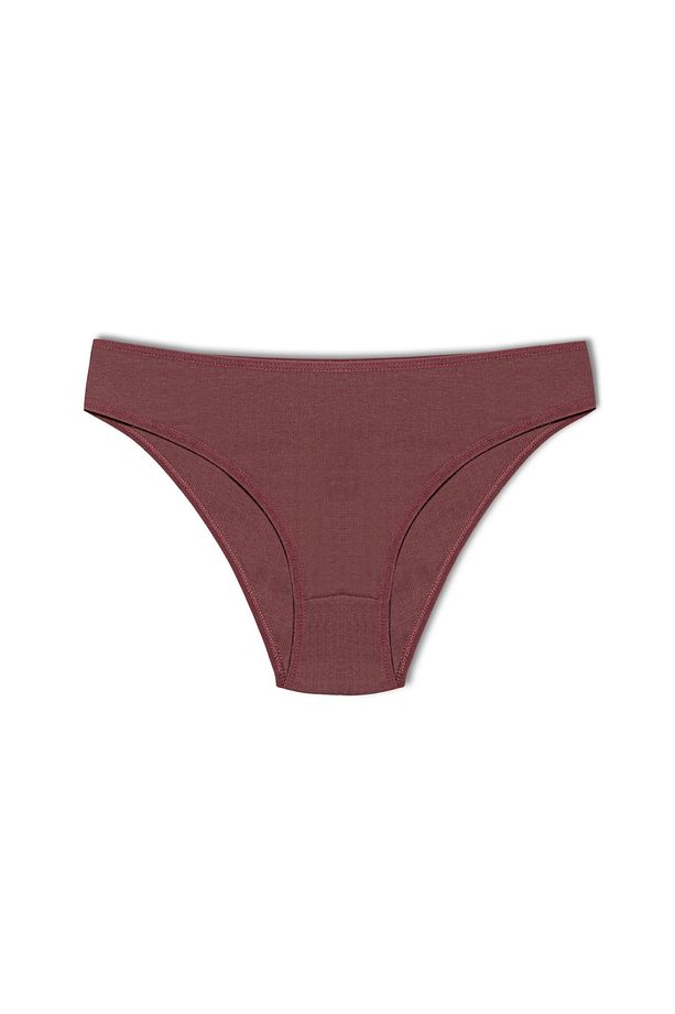 5'li Pamuklu Fitilli Doku Kadın Slip Külot - 3