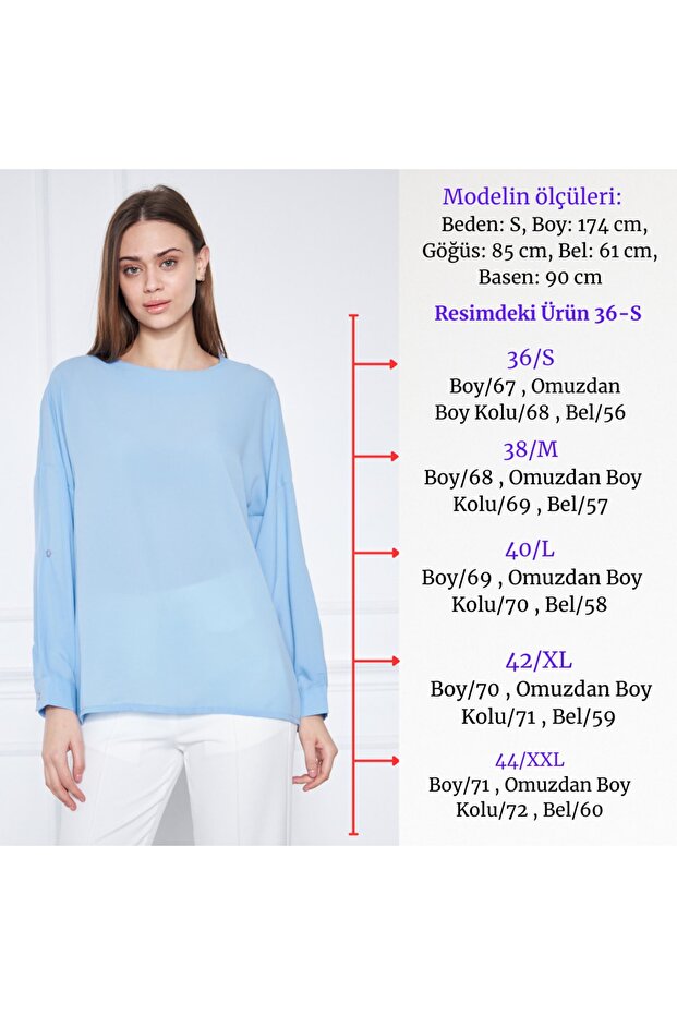 Kadın Gömlek Polyester Krep Kumaş - 1