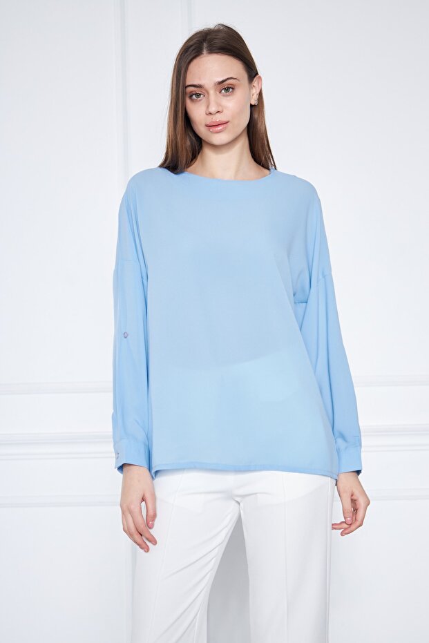 Kadın Gömlek Polyester Krep Kumaş - 7