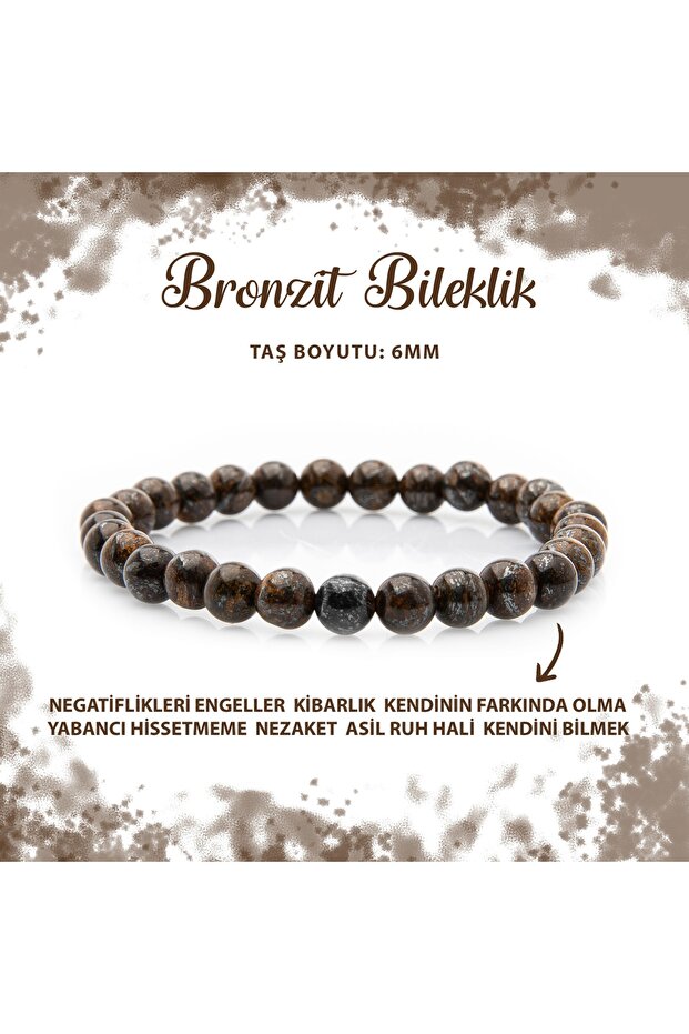 Certified Bronze 6mm Natural Stone Bracelet