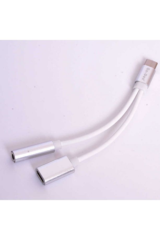 Go Des Gd-uc010 2 In 1 Type-c 3.5 Mm Aux Kulaklık Ve Şarj Dönüştürücü Adaptör - 1