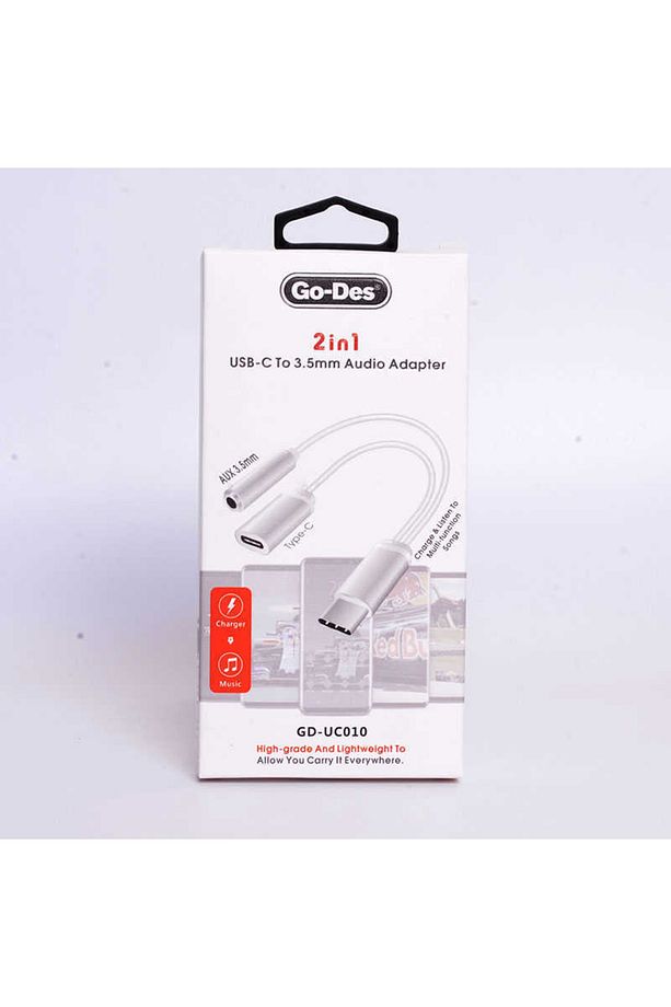 Go Des Gd-uc010 2 In 1 Type-c 3.5 Mm Aux Kulaklık Ve Şarj Dönüştürücü Adaptör - 3
