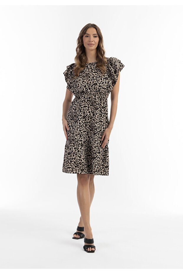 Midikleid s Leoprintem - 1