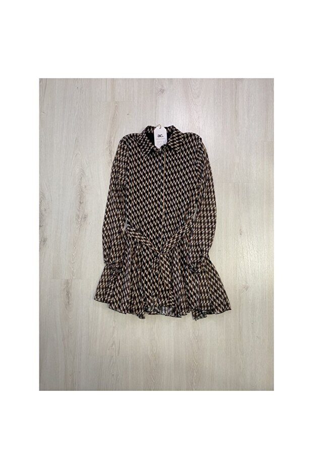 Mini Şifon Elbise - 4