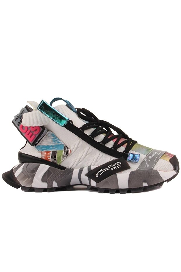 Kadın Kalın Taban Triko Sneaker - 2