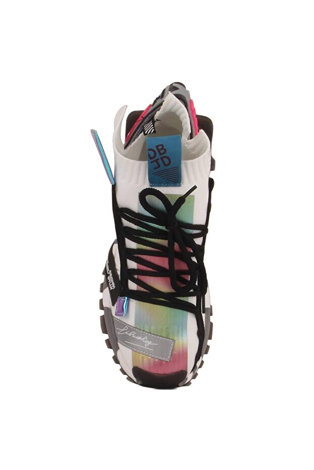 Kadın Kalın Taban Triko Sneaker - 5