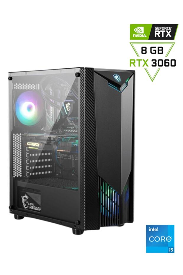Msı Shıeld Intel Core I5 12400f / Rtx3060 E.kartı / 16gb Ddr4 3200mhz / 1tb 3300-3100/s Ssd / Gamıng - 1