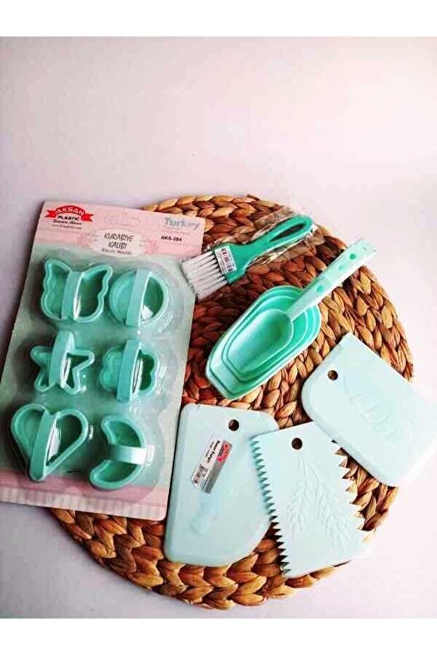 Cookie Mold-egg Brush-supplies, Measuring Shovel-dough Shaper Set of 4-cake Cookie Set
