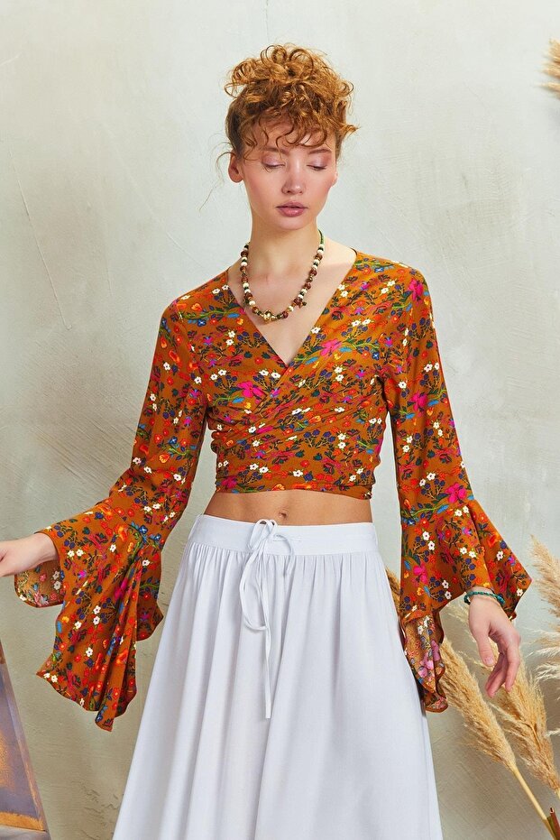 Ispanyol Kol Crop Bluz - 2