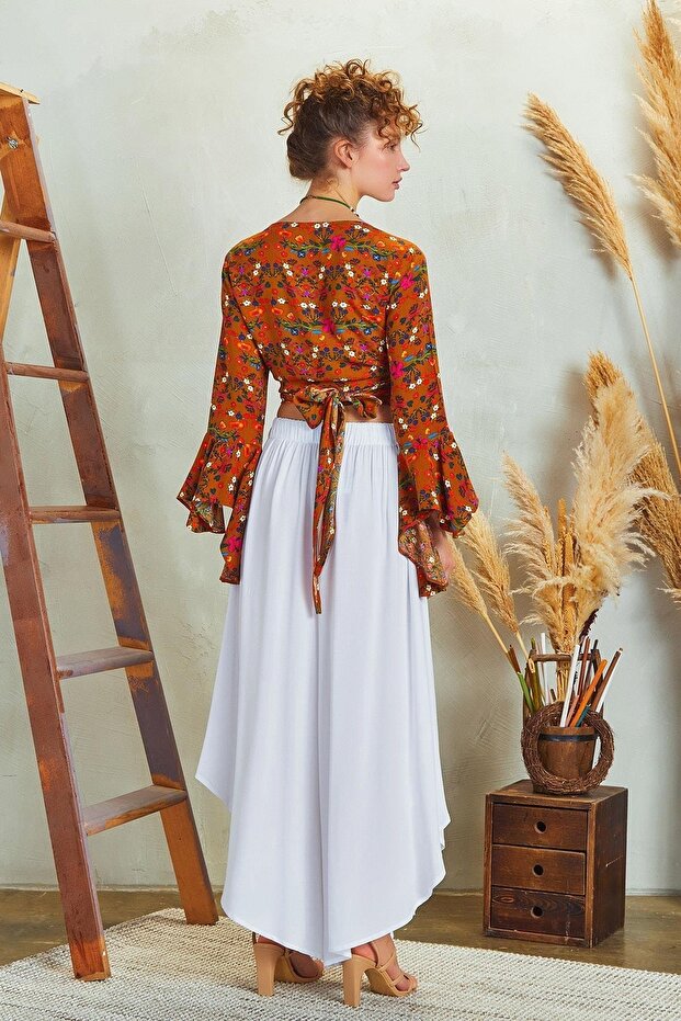 Ispanyol Kol Crop Bluz - 5