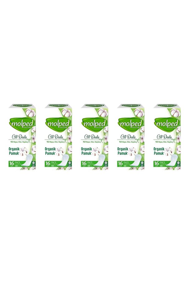 Pure & Soft Organic Cotton Thin Daily 16-Pack Women's Pads 5X16