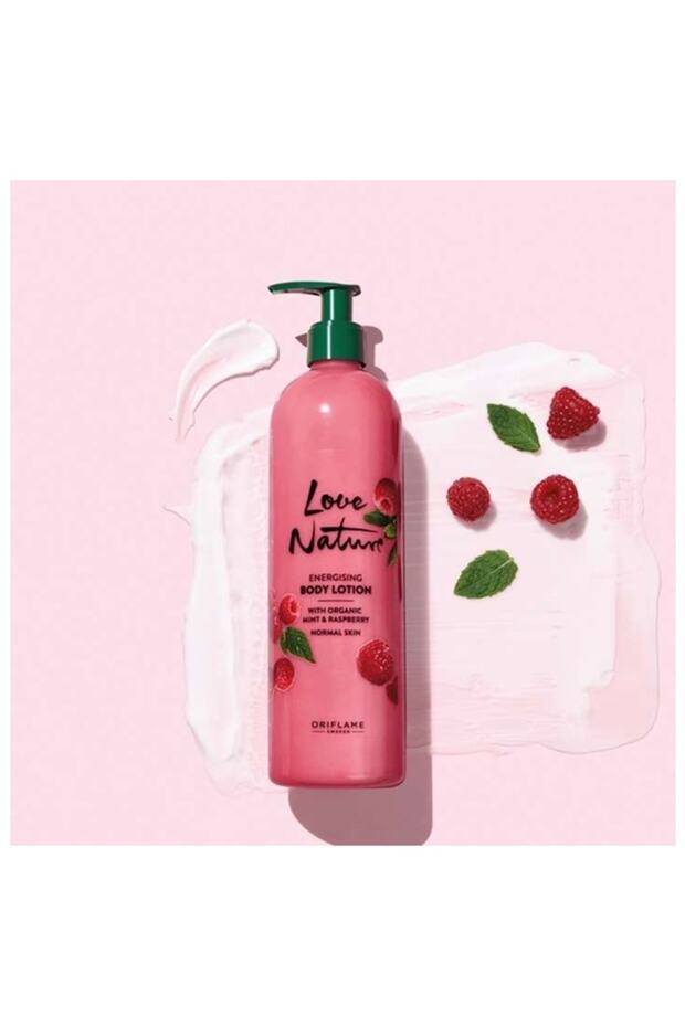 لوشن الجسم المنشط بخلاصة النعناع والتوت من Love Nature Organic