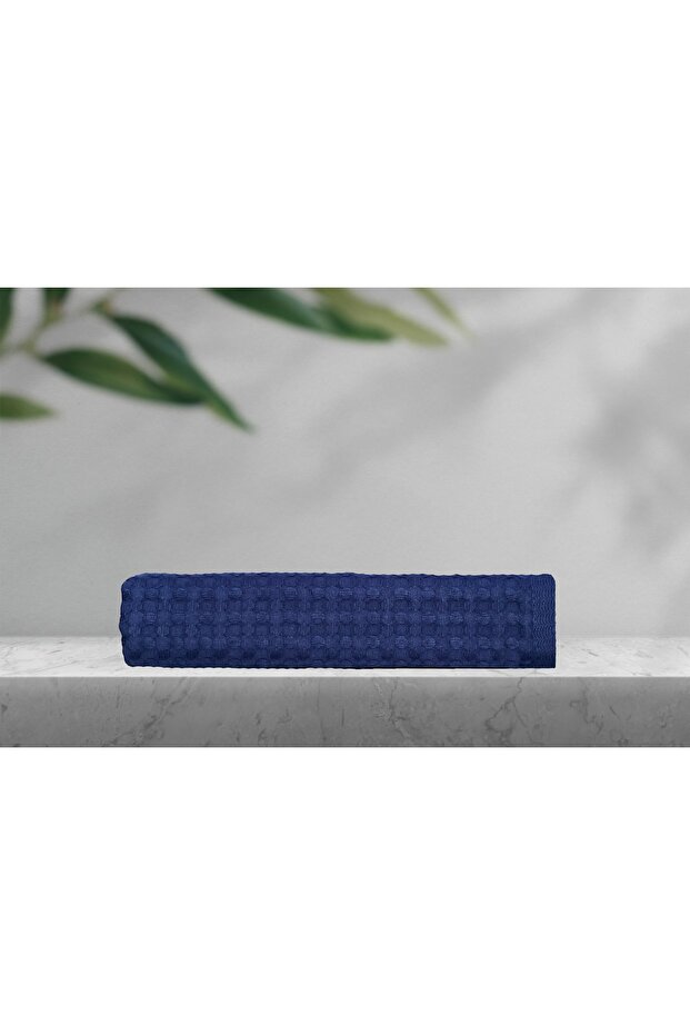 100% Cotton Navy Blue Pique Towel 60x110 Cm