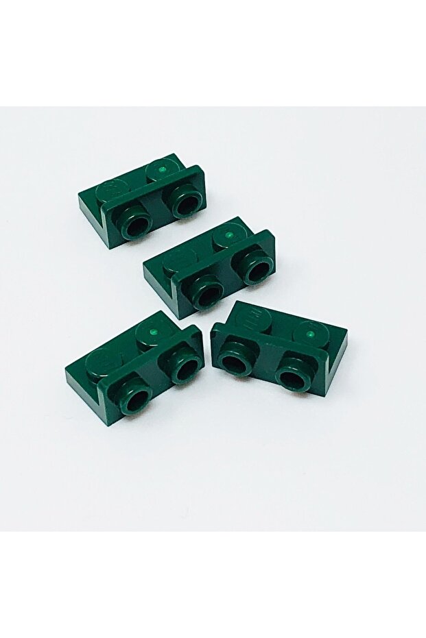 Original Moc Creator Reverse Connection Part Bracket 1 X 2 - 1 X 2 Dark Green 2 Pieces Will Be Sent