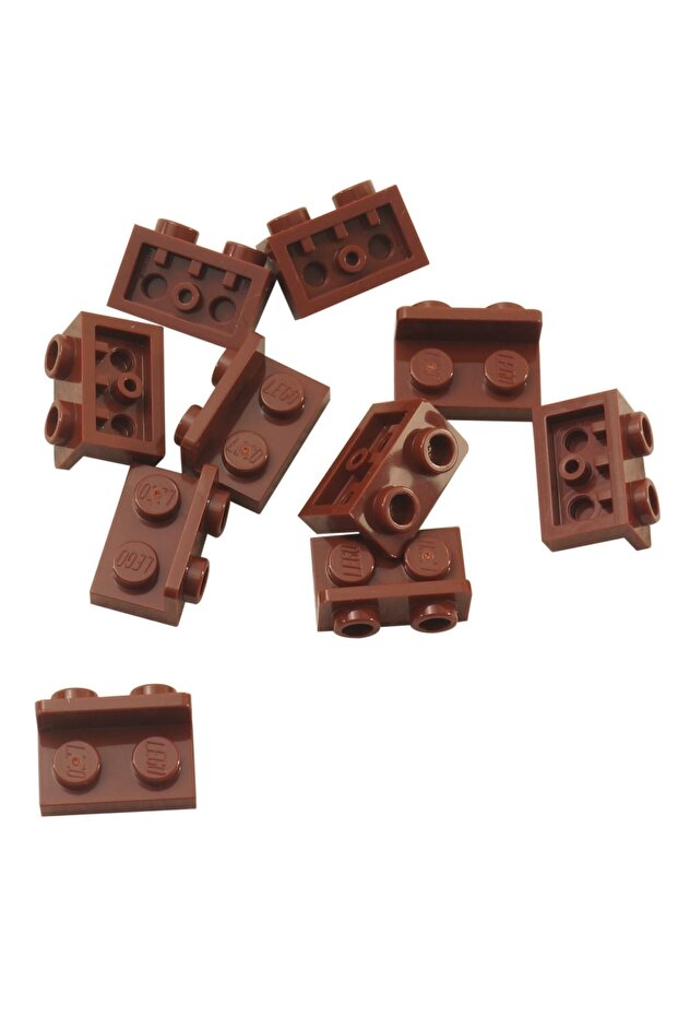 Original Moc Creator Reverse Connection Part Bracket 1 X 2 - 1 X 2 Brown 4 Pieces Will Be Sent