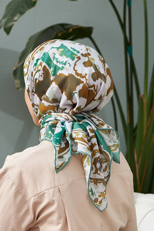 وشاح قطني رقيق بنمط رخامي - 2