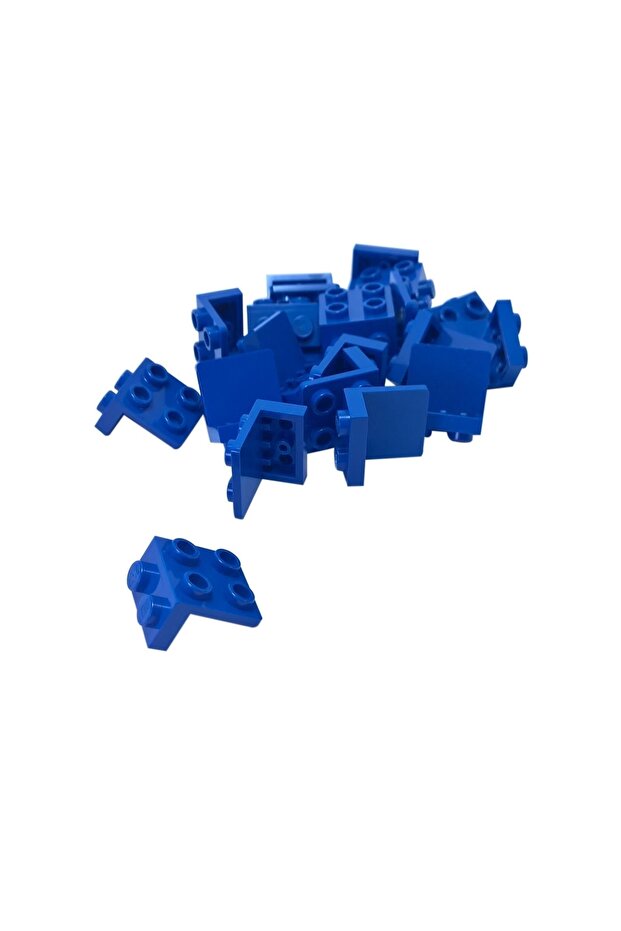 Creator Moc Accessory Connection Part Bracket 1 X 2 - 2 X 2 Blue 6 Pieces Will Be Sent
