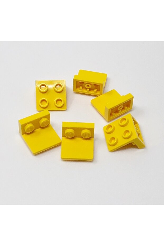 Original Creator Moc Reverse Connection Part Bracket 1 X 2 - 2 X 2 Yellow 4 Pieces Will Be Sent