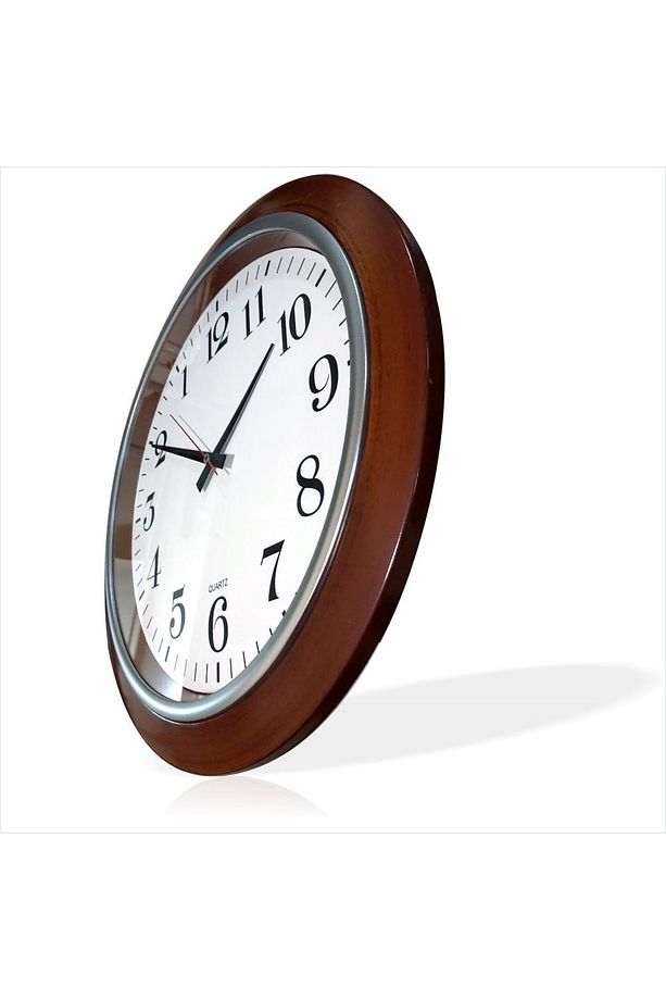 Ters Çalışan Büyük Ebat 46 Cm Ters Rakamlı Çalışan Aynadan Okunan Berber Duvar Saati - 2