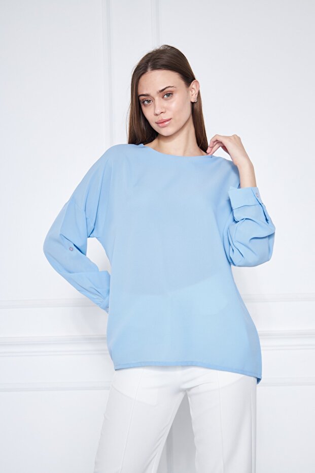 Kadın Gömlek Polyester Krep Kumaş - 4