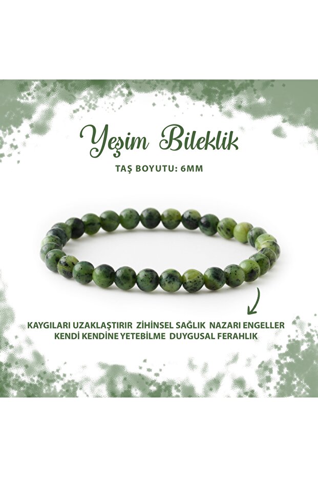 Certified Jade 6mm Natural Stone Bracelet