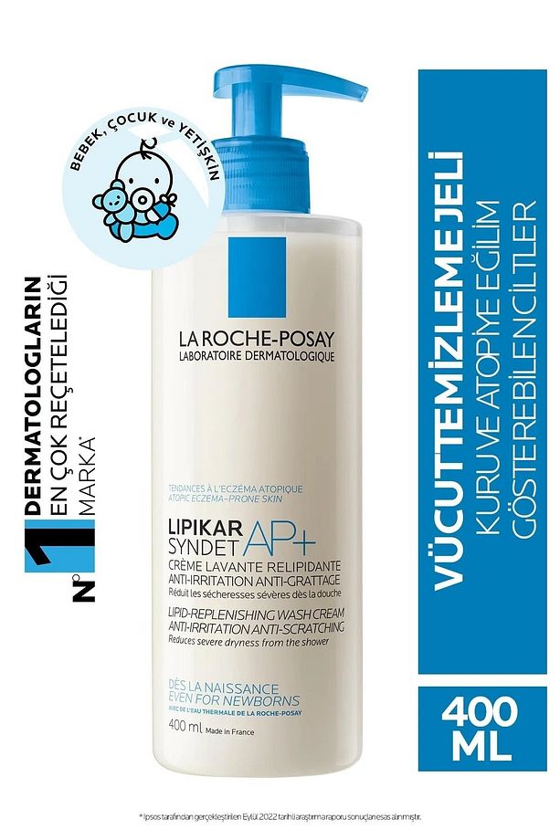 Lipikar Syndet Ap+ Çok Kuru Ve Hassas Ciltler Için Yüz Ve Vücut Yıkama Jeli 400 Ml - 1