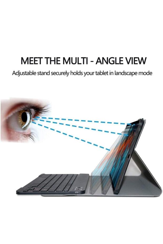 Samsung Galaxy Tab S7 Fe Lte T737 T736 T733 T730 (12.4 Inç) Bluetooth Klavyeli Standlı Tablet Kılıfı - 3