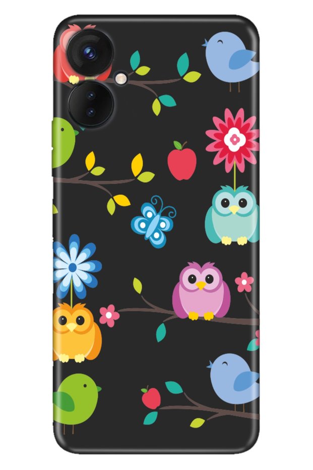 Spark 9t Case Silicone Patterned Illustrated Uv Cover Colorful Wings