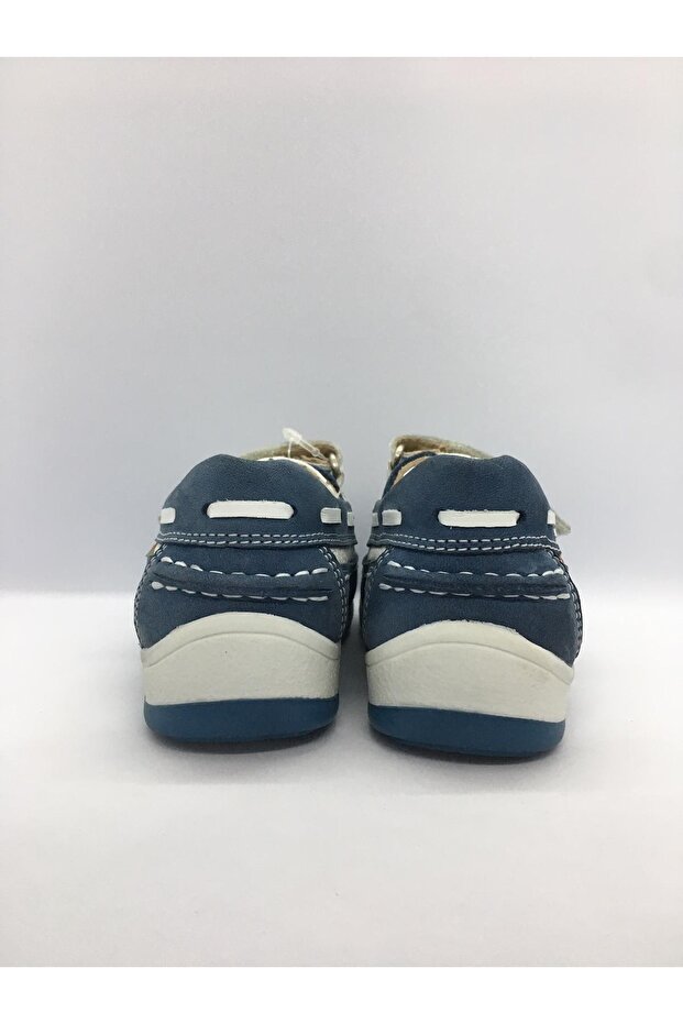 Çocuk Ayakkabı 0116 - Kot Nubuk Beyaz Deri - 5