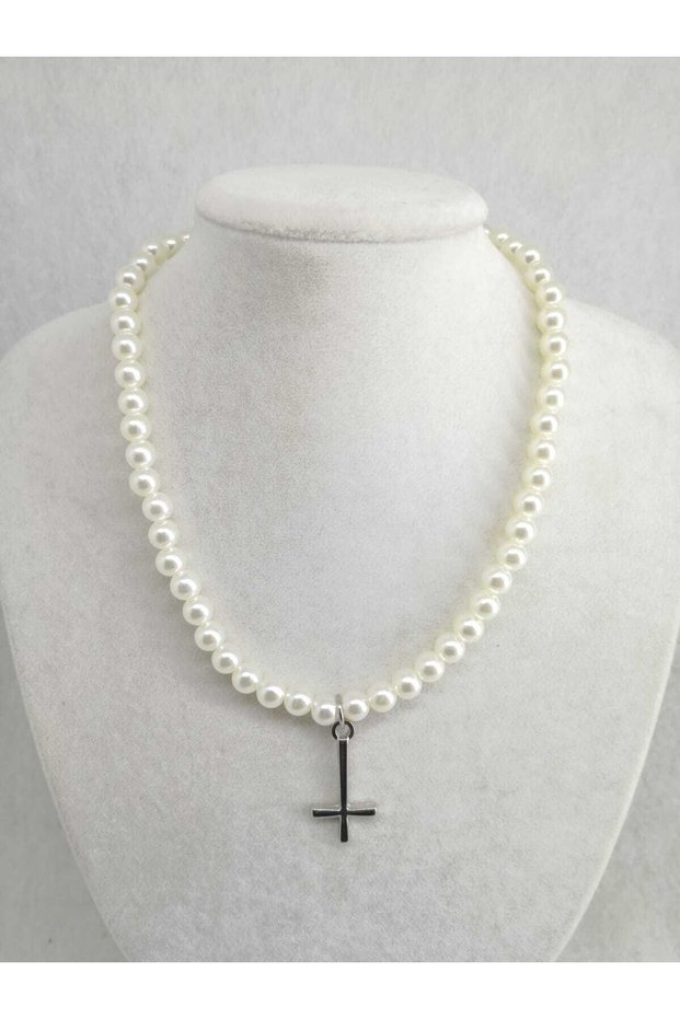 Peral Inverted Cross Gothic Kolye