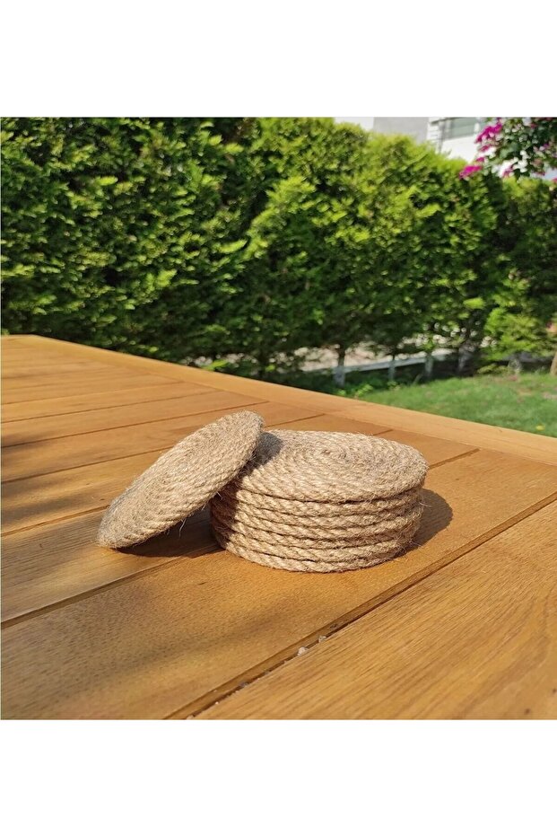 4-Piece Wicker Coaster Cup-Mug-Candle Coaster-Table Ornament Handmade Decorative