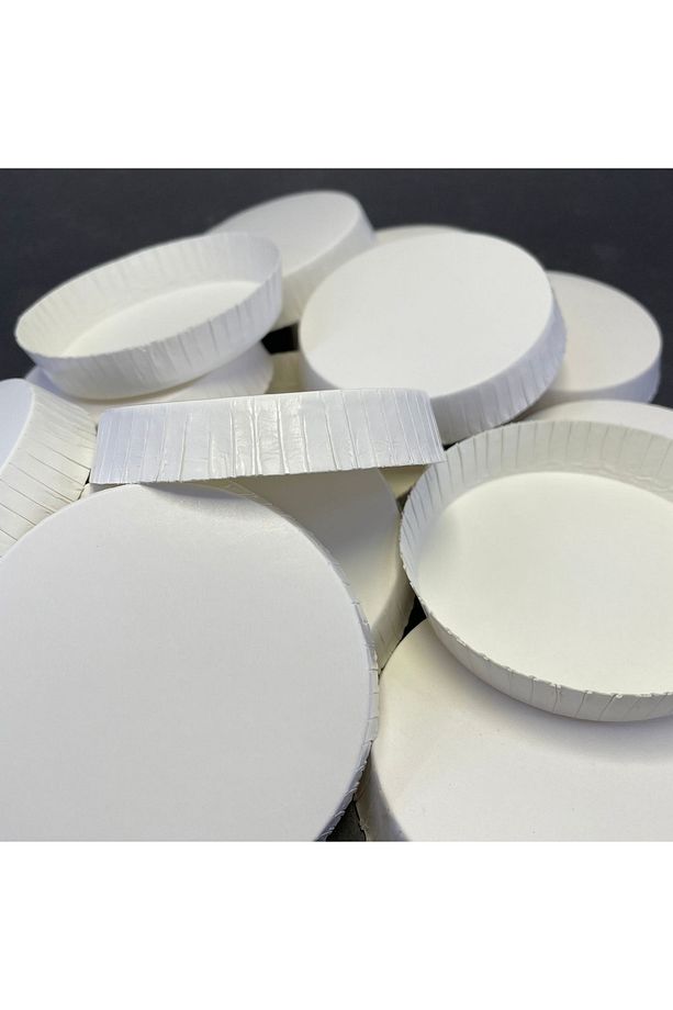 100 Adet Karton Bardak Kapak Tıkacı Kağıt Bardak Kapağı - 4