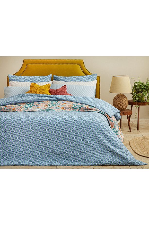 Quarto Kolay Ütülenir Çift Kişilik Nevresim 200x220 Cm Mavi - 1