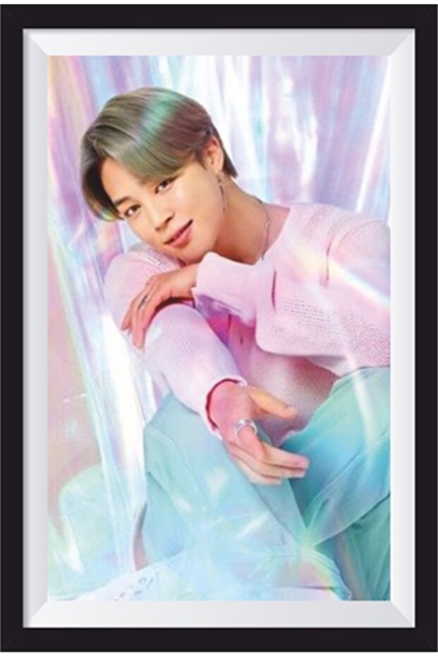 ملصق خشبي بمظهر إطار K-pop Bts-19