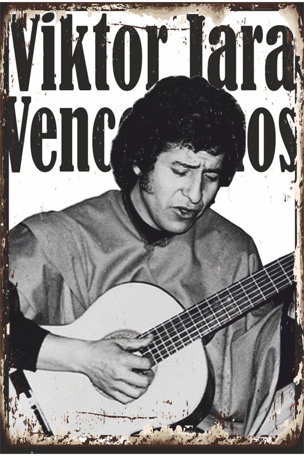 Victor Jara Venceremos Revolutionary Music Retro Wooden Poster