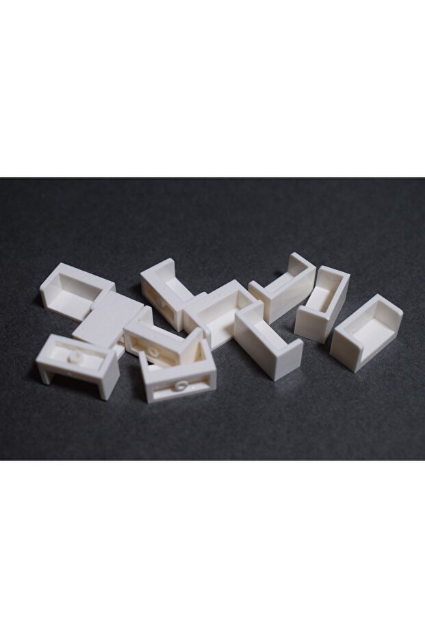 Custom Moc Accessory Creator Panel 1 X 2 X 1 Corner Box Brick White 4 Pieces to Send