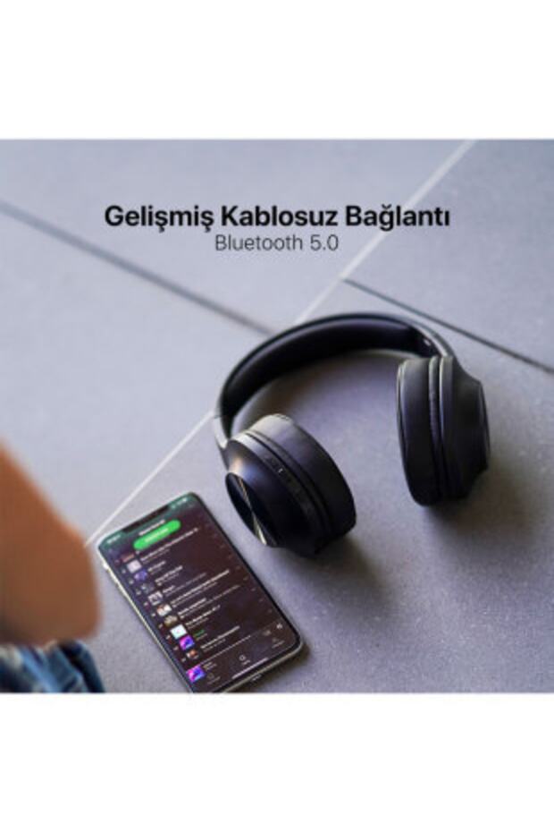 Soundmax 2 40mm Uyumlu Sürücüler Ile Eksta Güçlü Baslı 5.0 Bluetooth Katlanabilir kulaküstü Kulaklık - 3