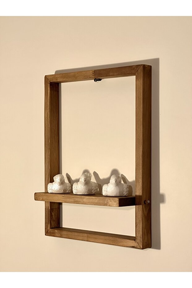 Ahşap Raflı Çerçeve ,dekoratif Ahşap Çerçeveli Duvar Rafı - 3