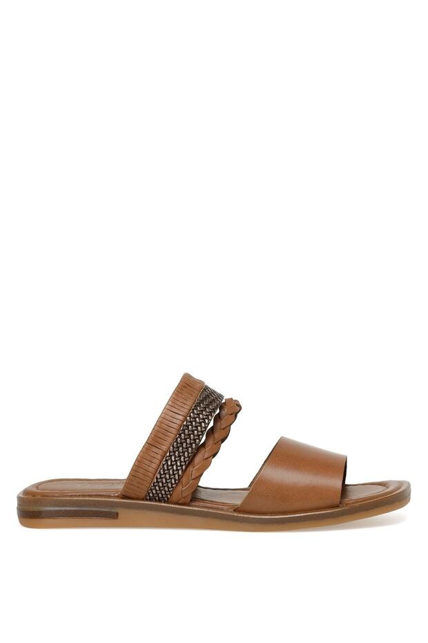 Samay 3fx Taba Kadın Düz Terlik - 1