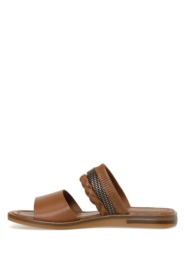 Samay 3fx Taba Kadın Düz Terlik - 3