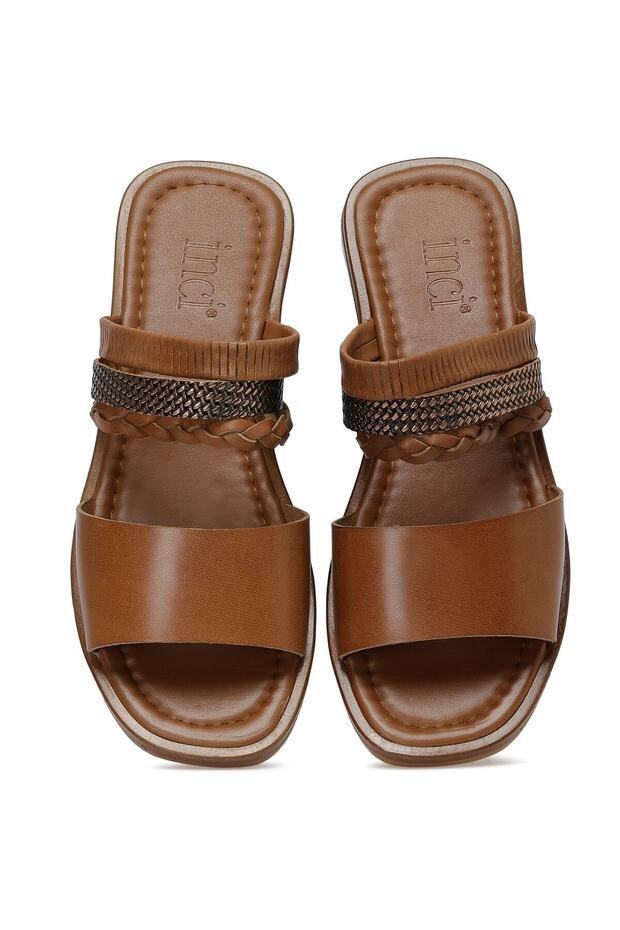 Samay 3fx Taba Kadın Düz Terlik - 4