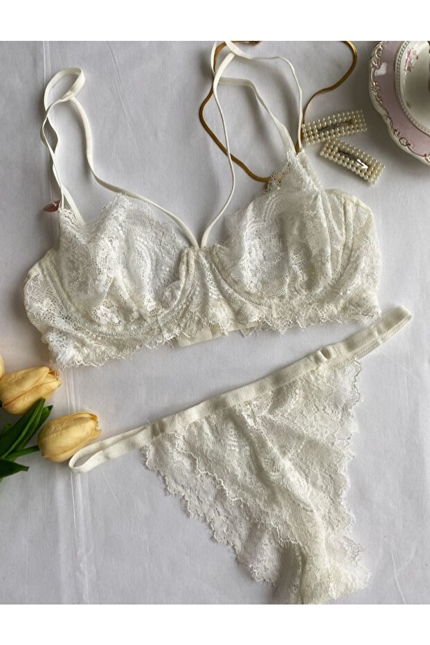 مجموعة الملابس الداخلية الدانتيل Underwire