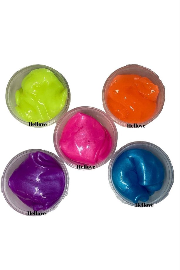 Fosforlu Slime 3 Farklı Renk 3 Lü Pofuduk Slaym Oyun Hamuru - 8